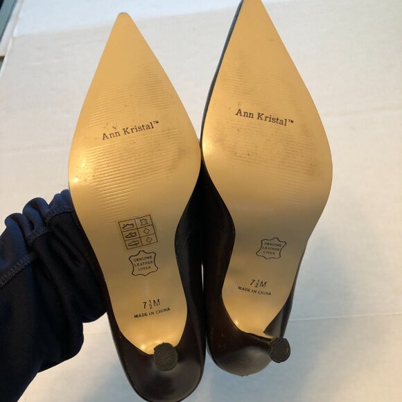 Ann Kristal Women Brown Heels Shoes Size 7.5 - 7 1/2 High Heels - Picture 9 of 9